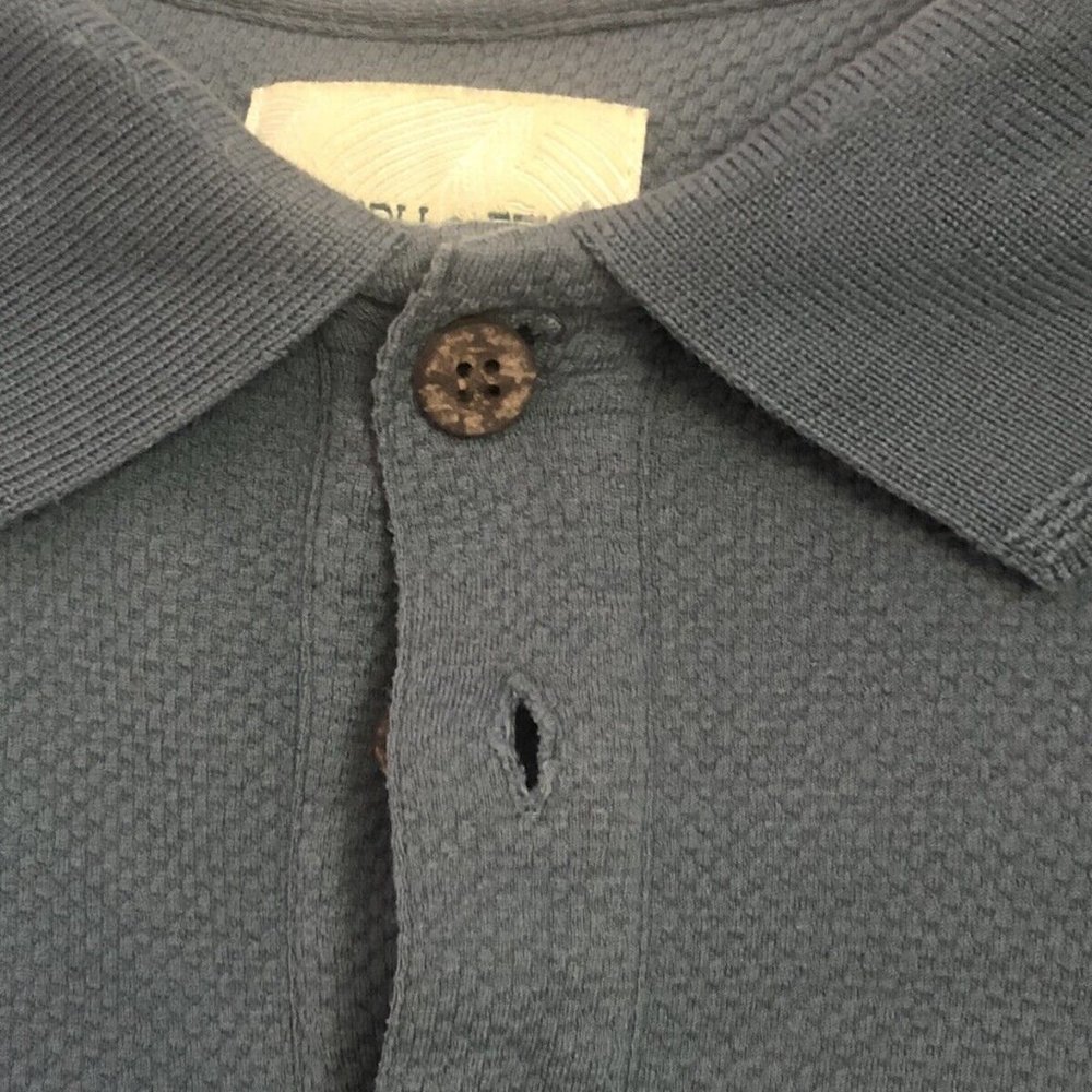 Mens Joseph & Feiss Short Sleeve Grey Blue Cotton Polo Shirt XL